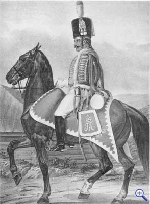 Униформа унтер-офицера Сумского гусарского полка, 1797-1801 годы.